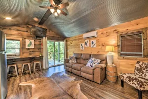 Image of Rustic Dog-friendly Cabin w/ Deck & Fire Pit!