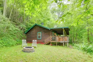 Image of Serene Maggie Valley Retreat w/ Deck & Hot Tub!
