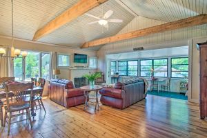 Image of Peaceful Long Pond Cottage with Dock and Views