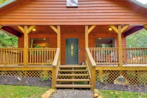 Image of Mtn View + Fire Pit: Pet-friendly Woodlawn Cabin!