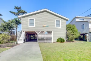 Image of Coastal Home with Deck and Outdoor Shower