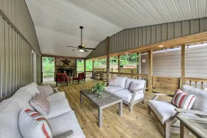 Image of Blairsville Tiny Home with Covered Furnished Deck!