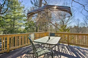 Image of Dog-Friendly Hendersonville Cabin Deck and Views
