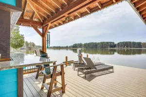 Image of Waterfront Lake Gaston Home w\/ Private Dock!