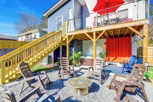 Image of Hot Tub and Fire Pit Chic Asheville Oasis