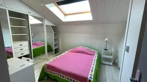 Image of Bright bedroom in a family house