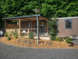 Image of Attractive Chalet with Microwave near Forest