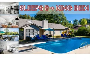 Image of Pool Oasis w King Bed Firepit