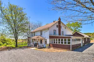 Image of Mifflinburg Farmhouse with Deck Family Friendly!