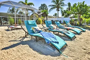 Image of Waterfront Bradenton Home Heated Pool and Fire Pit
