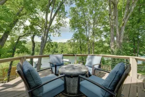 Image of Lakefront Home with Fishing Dock and Fire Table!