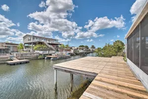 Image of Sunny Hudson Escape with Gulf Views and Boat Dock