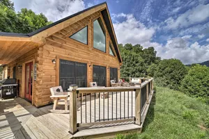Image of Luxe Log Cabin with Modern Finishes and Mtn Views