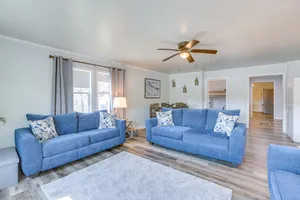 Image of Bright Shelby Cottage w/ Deck & Creek Views!