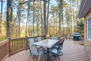 Image of Peaceful Waterfront Durham Retreat with Huge Deck!