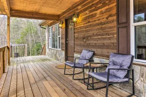 Image of Fire Pit and Mtn Views Charming Marion Cabin!