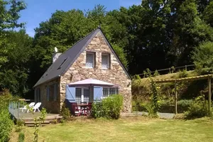 Image of Country House With Canoe and Tree House