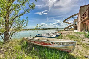 Image of Lakefront Country Home with Waterslide and Trampoline!
