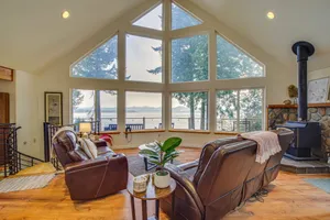 Image of Hat Island Home w/ Stunning View & Wraparound Deck