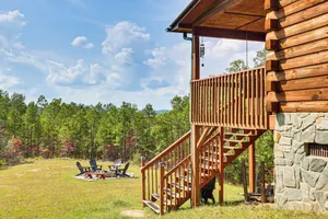 Image of Deck & Mtn Views: 'sunset Ridge Cabin' in Murphy