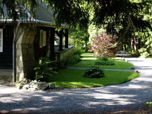 Image of House Near Forest and Lake in Vielsalm