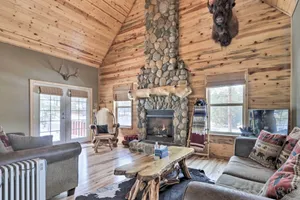 Image of Fire Pit and Game Room Heber-Overgaard Cabin!