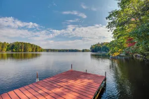 Image of Rhinelander Chain of Lakes Home w/ River Dock!