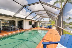 Image of Lanai and Pool Waterfront Cape Coral Home!