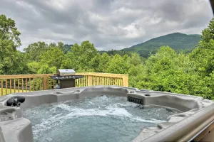 Image of Waynesville Smart Cabin with Hot Tub and Views!