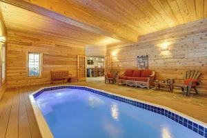 Image of Waterfront Cabin w/ Deck & Pool in Old Forge!