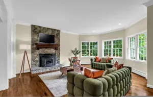 Image of Scenic Spring Home With Outdoor Dining Charm