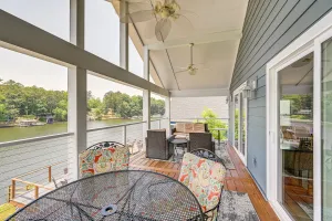 Image of Waterfront Badin Lake Getaway Boat Dock, Fire Pit