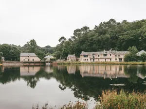 Image of Modernly Furnished Cottage With Beautiful Terrace by a Lake