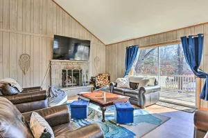 Image of Game Room, Fire Pit Family-Friendly Poconos Haven