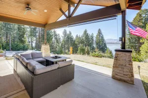 Image of Fire Pit + Views: Serene Lake Almanor Retreat