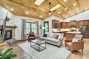 Image of Porch, Fire Pit Pine View Retreat in Lakeside!