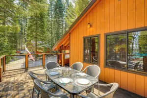 Image of Walk to Lake Almanor: Prattville Cabin w/ 2 Decks!