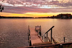 Image of Benton Harbor Lake House with Dock and Fire Pit!