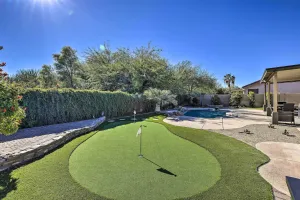 Image of Airy Scottsdale Home Pool, Putting Green and Grill!