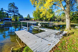 Image of Lakefront Nekoosa Home: Private Beach & Boat Dock!