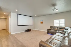 Image of Lovely Walk-out Apt w/ Movie Screen: 20 Mi to Slc!