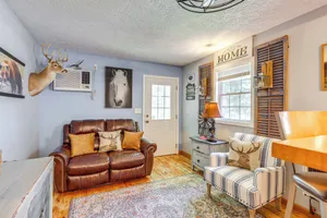 Image of 7 Mi to Carters Lake: Cabin w/ Pond & Pedal Boat!