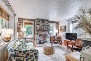Image of Steps to Delaware Canal: Enchanting Stone Cottage!