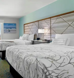 Image of New 2025-Ocean Sands Beach Boutique Inn -Sauna and Saltwater-Mineral Pool until 4AM-Free Beach Bikes and Golf Carts for Famous Beach-50 Item Breakfast Buffet -PM Cookies and Popcorn -Ultra Sparkling Certified-Free Laundry -4 Grand Black Beds in all rooms
