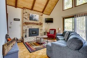 Image of Cabin with Deck about 3 Mi to Apple Valley Lake!