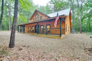 Image of Near Choctaw Casino: Broken Bow Cabin w/ Hot Tub!