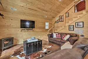 Image of Peaceful Family Cabin on 10 Acres with Game Room!