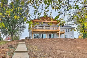 Image of Spacious Lakefront Retreat with Hot Tub and Dock!