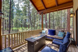 Image of Game Room, Fire Pit, Deck Remodeled Pinetop Cabin