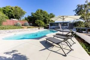Image of Mid-century Masterpiece With Pool , Spa & Tesla